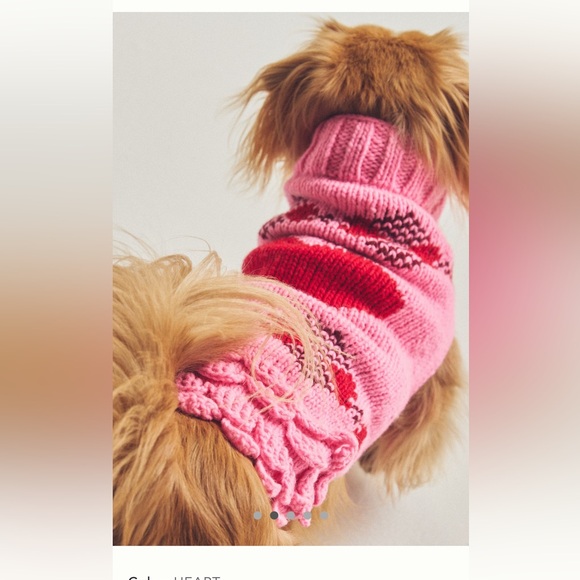 Anthropologie NWT adorable handmade hearts 100% wool cozy sweater; sz Med - Picture 7 of 16